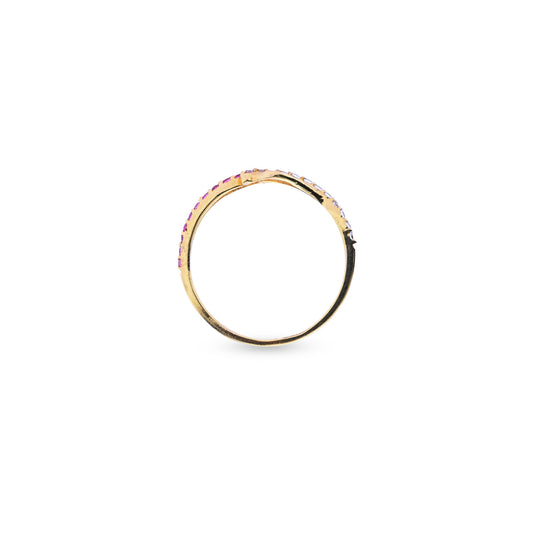 RUBY SWIRL GOLD RING- ALL THAT GLITTERS (1/53263)
