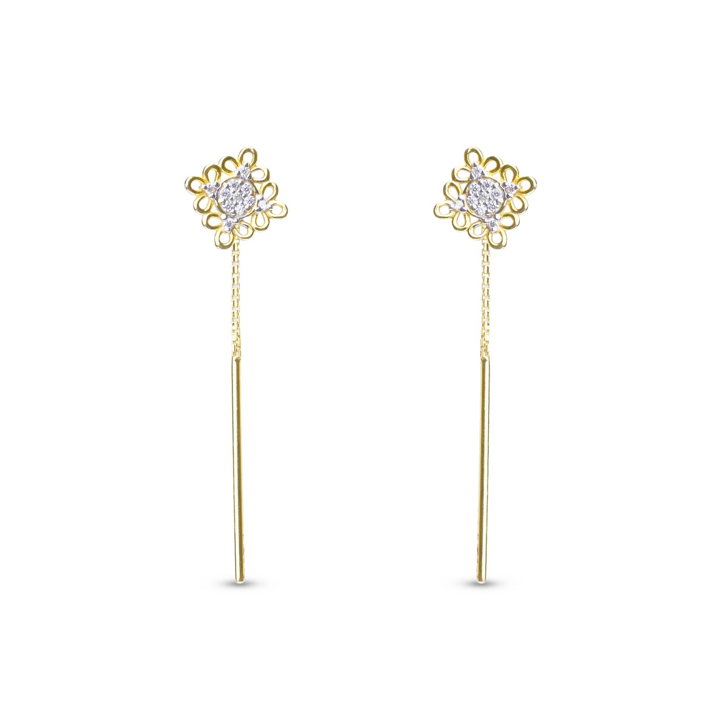 Textured Suidhaga Gold Earrings – Handcrafted Heritage Style (1/53529)