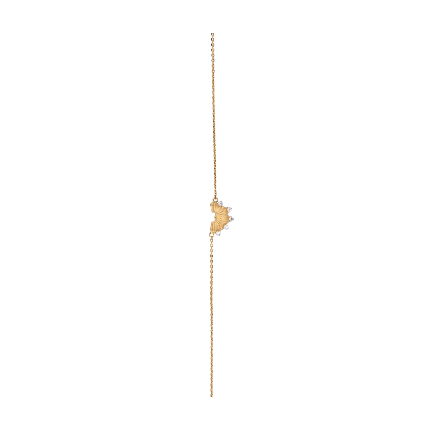 Contemporary Gold Necklace with Diamond Accents (1/53605)