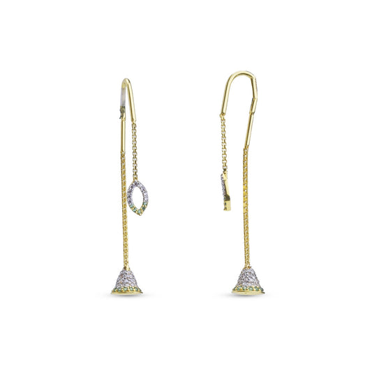 Temple-Style Suidhaga Gold Earrings – Traditional South Indian Look (1/56145)