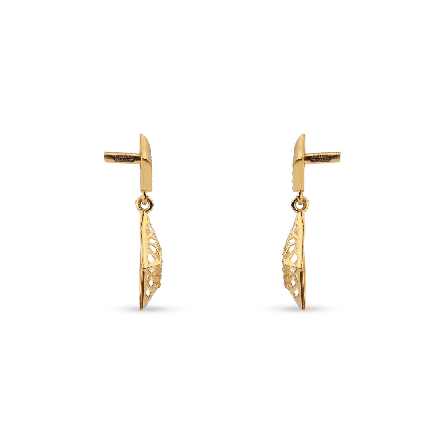 Classic Gold-Tone Round Stud Earrings (VA_ER1 )