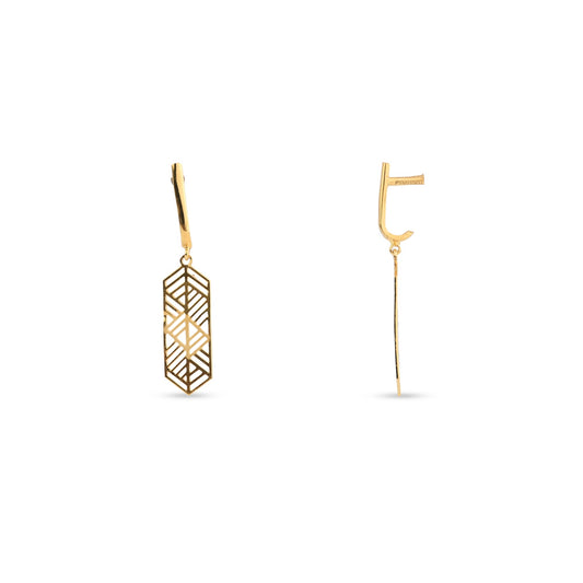 Elegant Gold-Tone Regular Hoop Earrings (VA_ER8 )