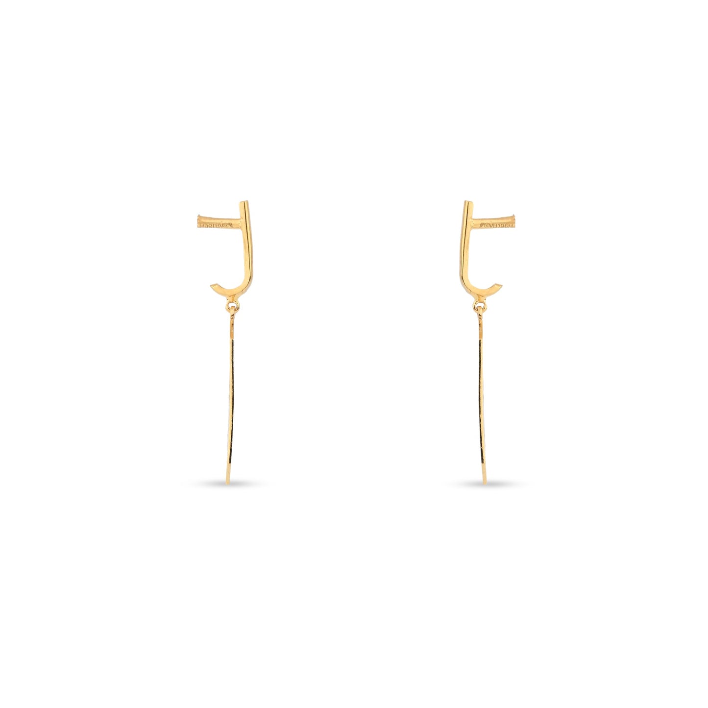 Elegant Gold-Tone Regular Hoop Earrings (VA_ER8 )