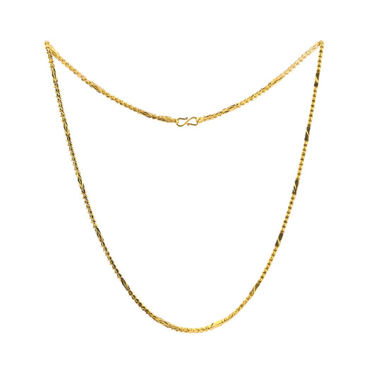 Textured Gold Figaro Chain – Classic Daily Wear(SD_CH3)