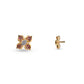 Floral Gold Necklace with Orange & White Gemstones – Radiant Blossom Pendant (1/52814)
