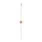 Floral Gold Necklace with Orange & White Gemstones – Radiant Blossom Pendant (1/52814)