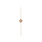 Floral Gold Necklace with Orange & White Gemstones – Radiant Blossom Pendant (1/52814)
