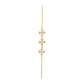 Floral Gold Necklace with Diamond Drop – Elegant Cross-Shaped Pendant (1/52816)