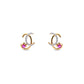 Crescent Moon Gold Necklace with Ruby Heart & Diamond Accents – Celestial Charm Pendant (1/52855)