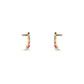 Crescent Moon Gold Necklace with Ruby Heart & Diamond Accents – Celestial Charm Pendant (1/52855)
