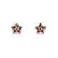 Floral Gold Necklace with Purple Gemstones – Vibrant Flower Pendant (1/52870)