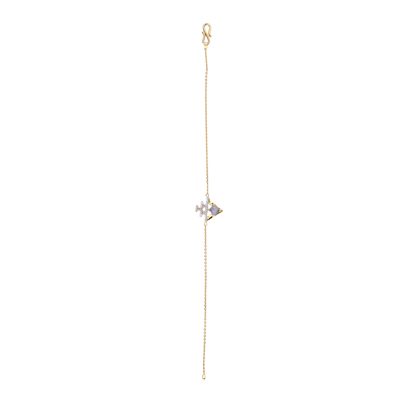 Geometric Art Deco Gold Necklace with Diamond Pendant (1/52873)
