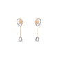 Mother of Pearl Floral Gold Necklace – Delicate Diamond Lariat Pendant (1/52891)