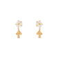 Mother of Pearl Floral Gold Necklace – Dual Bloom Pendant with Gold Accents (1/52892)
