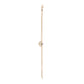 Modern Gold Necklace with Diamond Accents – Abstract Leaf Drop Pendant (1/52908)