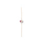 Honeycomb Floral Gold Necklace with Diamonds & Rubies – Modern Geometric Pendant (1/52909)