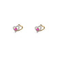 Heart-Shaped Gold Necklace with Ruby & Diamond Accents – Romantic Pendant (1/52926)