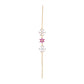 Floral Gold Necklace with Ruby & Diamond Accents – Dazzling Blossom Pendant (1/52922)