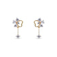 Clover Gold Necklace with Diamond Drops – Elegant Good Luck Pendant (1/52938)