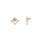 Geometric Gold Necklace with Diamond Cluster – Artistic Pendant (1/53603)