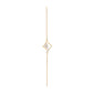 Geometric Gold Necklace with Diamond Cluster – Artistic Pendant (1/53603)