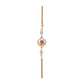 Abstract Floral Gold Necklace with Ruby & Diamond Accents – Artistic Pendant (1/53604)