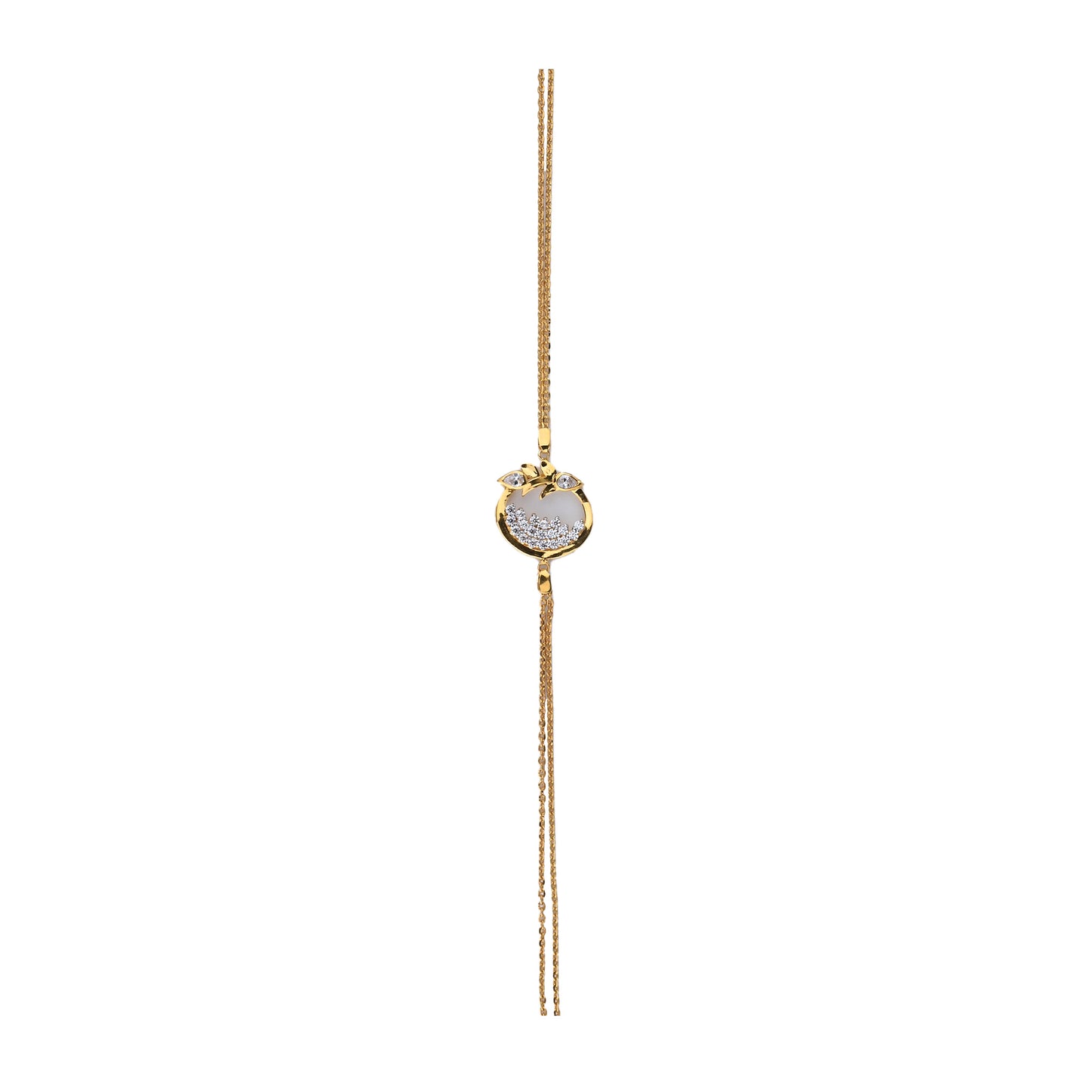Moon-Inspired Gold Necklace with Pave Diamonds – Elegant Crescent Pendant (1/55785)