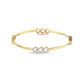 Triple Heart Gold Bangle with Diamond Accents – Romantic Minimalist Bangle Pair 1 (1/53948)
