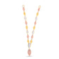 Tricolor Leaf Gold Necklace – Elegant Nature-Inspired Pendant for Festive Wear (CR_NK4)