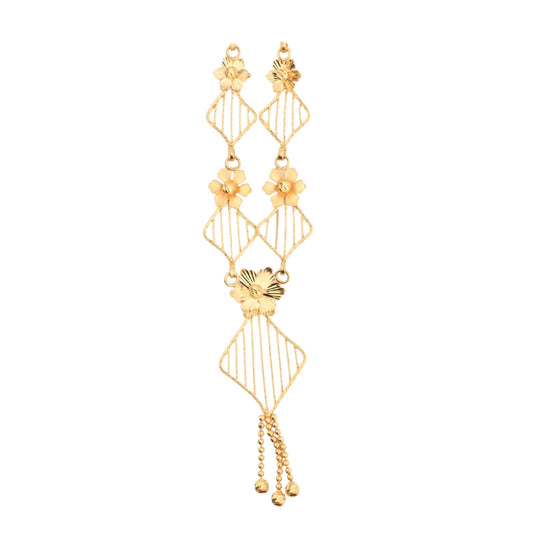 Floral Gold Armlet – Traditional Filigree Design with Blossom Accents (CR_NK6)