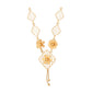 Floral Filigree Gold Necklace – Traditional Designer Necklace with Blossom Details (CR_NK8)
