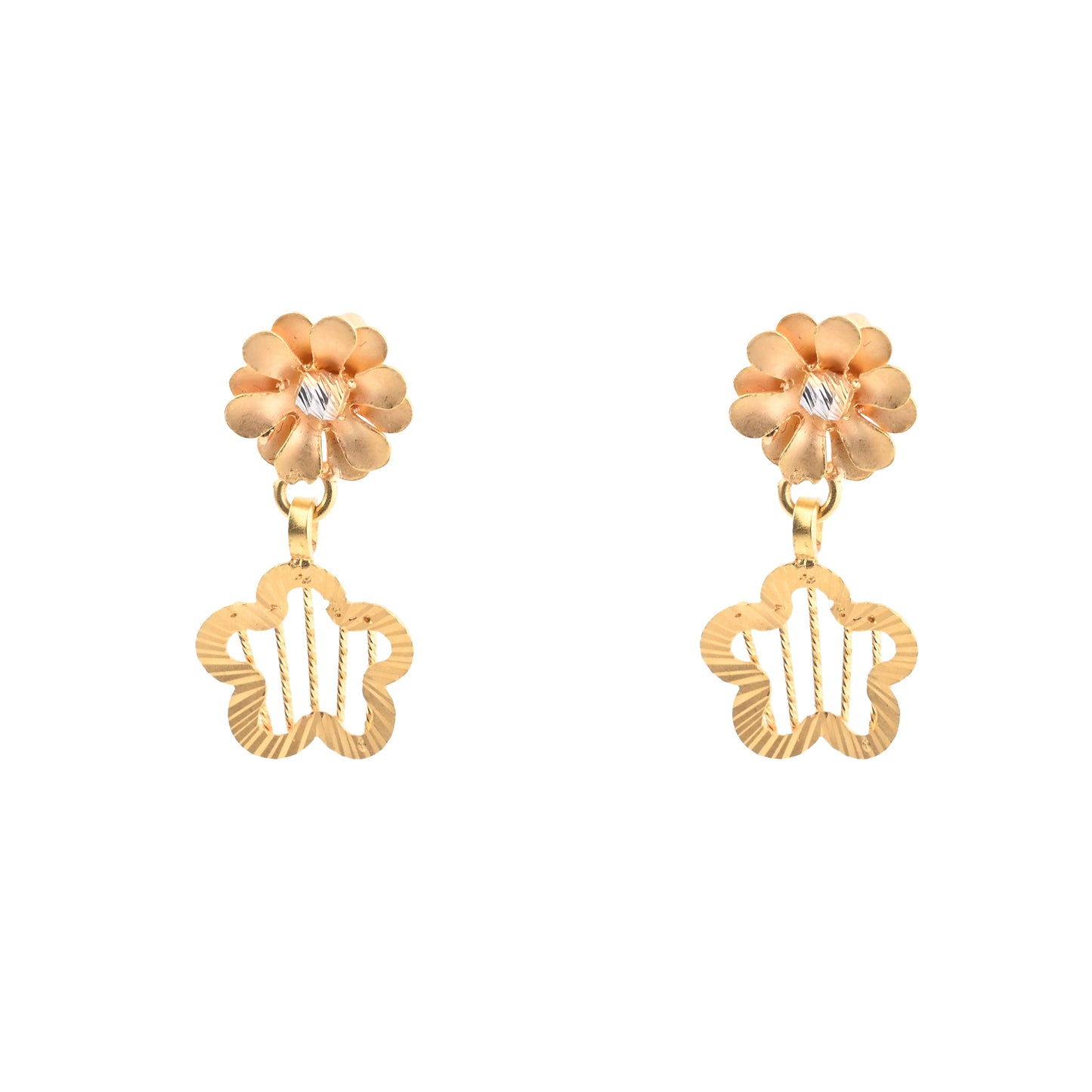 Filigree Floral & Leaf Gold Necklace – Traditional Ethnic Designer Jewelry (CR_NK5)