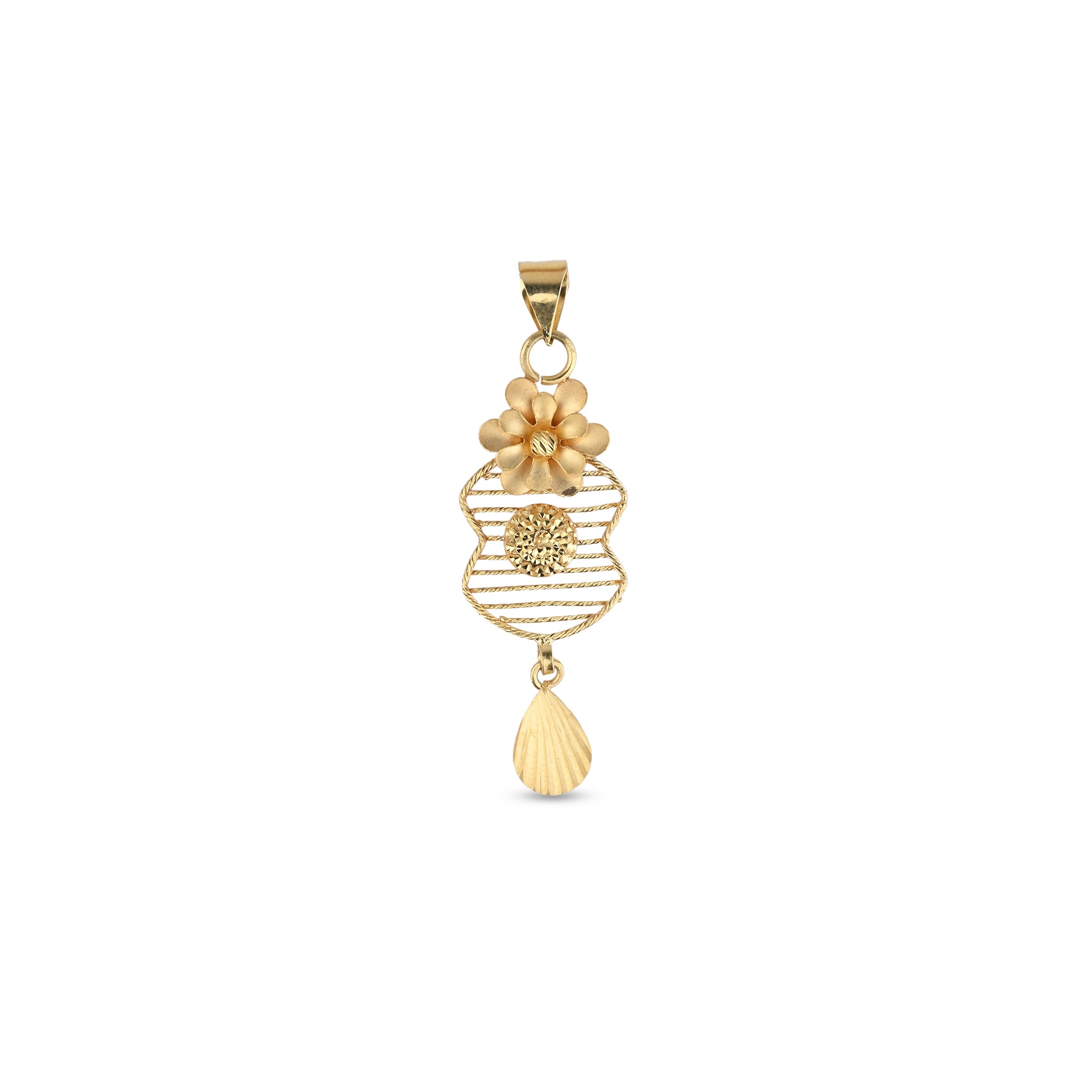 Turkish Gold Filigree Pendant Set– Intricate Wirework – Glitz Jewels