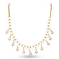Contemporary Gold Drop Necklace with Diamond Accents – Designer Festive Jewelry (N_FN2)