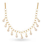 Contemporary Gold Drop Necklace with Diamond Accents – Designer Festive Jewelry (N_FN2)